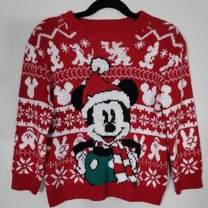 Lefties Boys Mickey Mouse Christmas Sweater Size 4T 5T Boys Knit Disney Toddler